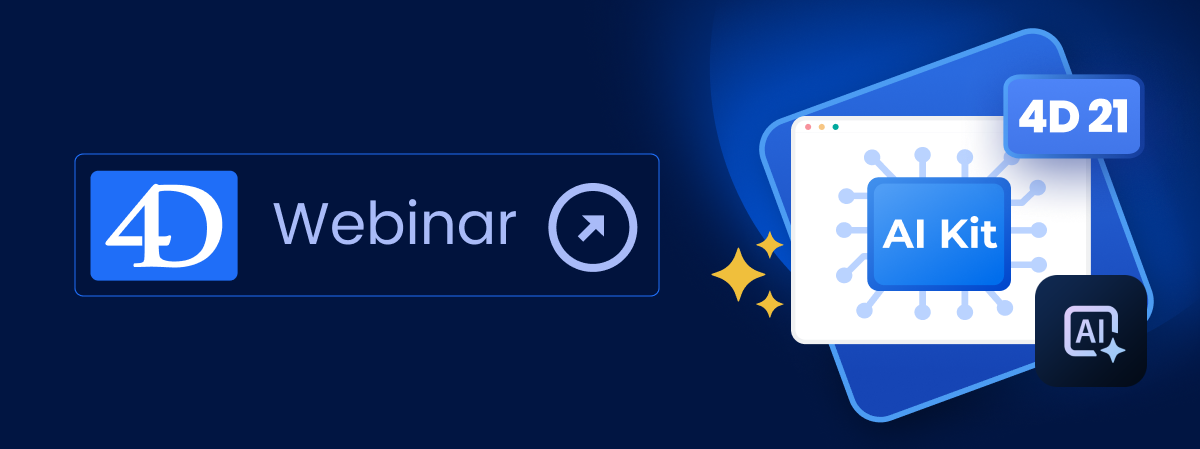 4D Webinar - AI with 4D 21 & 4D AI Kit